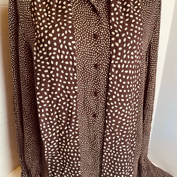 The Look By Randolph Duke 100% Silk Blouse w/scarf - Picture 6 of 10